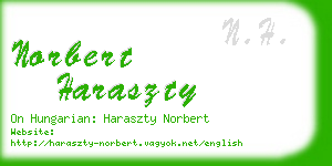 norbert haraszty business card